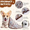 Flannel Pet Blanket,Cute Dog Paw Print Blanket Pet Mat for Puppy Kitten Warm and Comfortable Blanket Suitable For Cats And Dogs 2