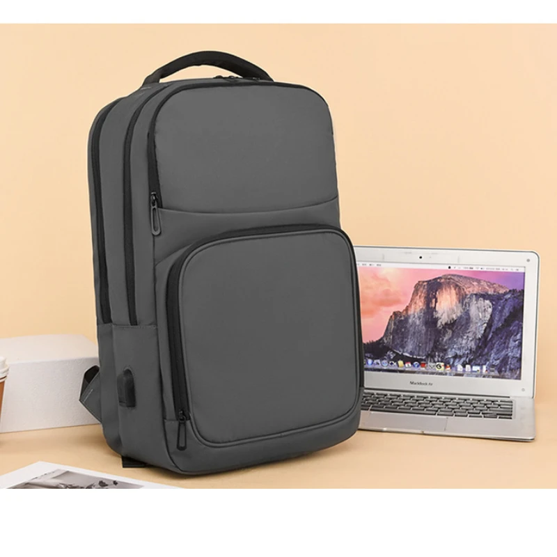 Brand Luxury Oxford USB Charging Laptop College Bags New Waterproof Travel Backpack for Men Computer Business School Backpacks