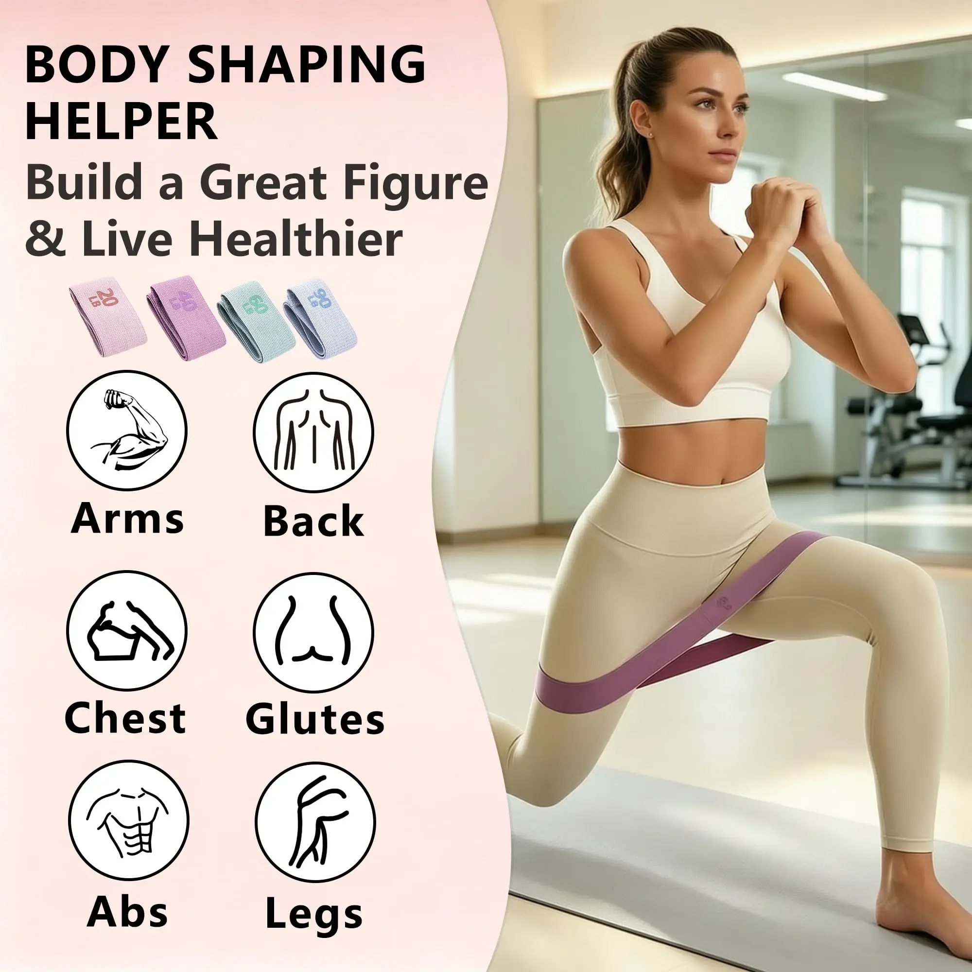 4-Level Resistance Bands for Fitness and Strength Training