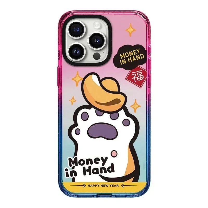 

Money Hand 2.0 Acrylic Colorful Border iPhone 11 12 13 15 14 Pro Max Protective Case, Fits iPhone 15 Pro Max