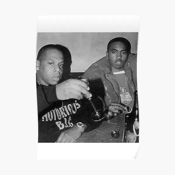 

Jay Z And Nas Hip Hop Rap Legends Poster Home Print Modern Vintage Art Funny Wall Painting Room Picture Decor Mural No Frame