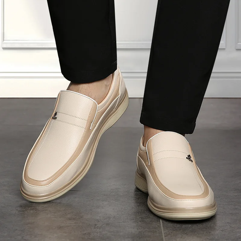 Men's Breathable Leather Business Casual Formal Shoes Trendy Comfortable Wear-resistant Youth Model 2
