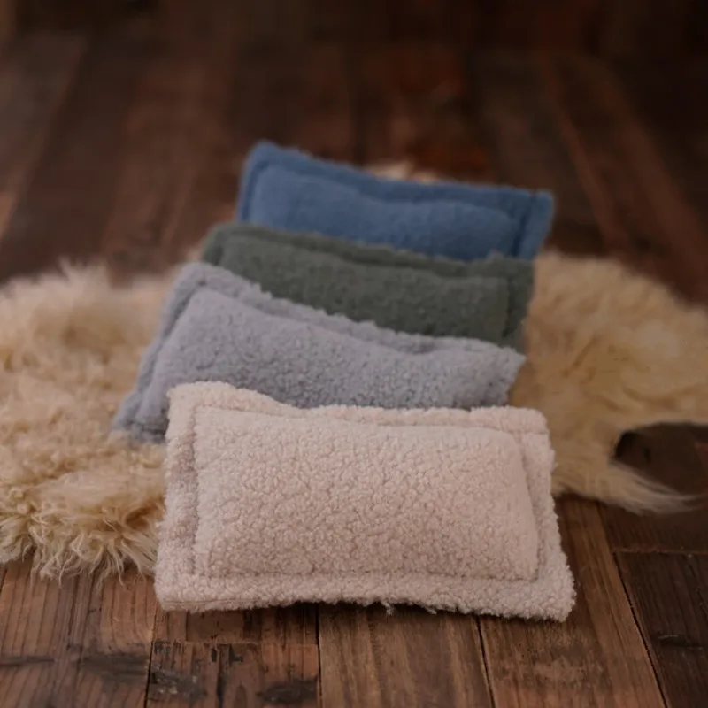 Newborn Photography Prop Cotton Soft Solid Color Pillow Fabric Cushion Baby Photo Prop Studio Shooting Assist Accessories