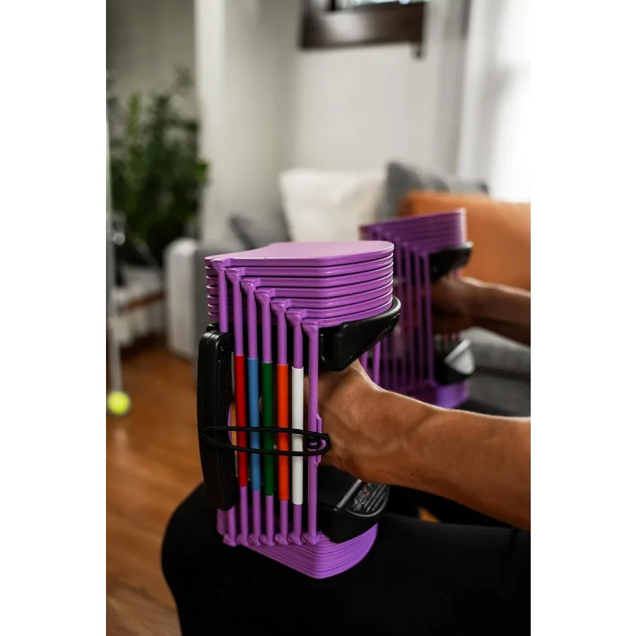 Sport 24 Adjustable Dumbbells, 3-24 lb. Durable Steel Build, Innovative At Home Workout Equipment, All-in-One Strength Training