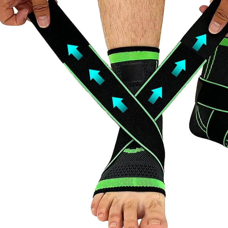 Ankle Support Brace Adjustable Compression Knittd For Men & Women Sports Protection