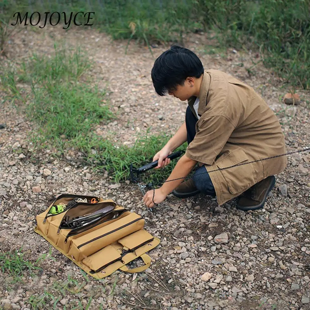 Roll UP Tools Organizer Bag with Detachable Pouches Working Tools Pouch Multi Pocket for Mechanic Electrician Motorcycle Truck