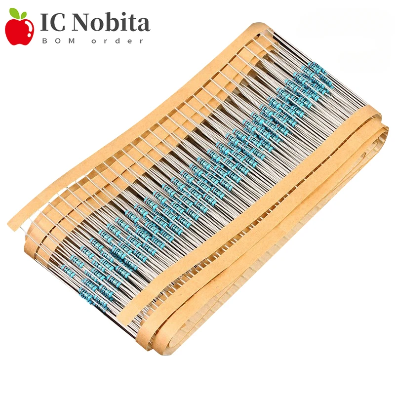 50pcs 1w 1r 22m 1% metal film resistor 100r 220r 1k 1 5k 2 2k 4 7k 10k 22k 47k 100k 100 220 1k5 2k2 4k7 ohm resistance 500pcs 1/4W Metal Film Resistor 0.25W 0.1R ~ 10M 100R 220R 1K 1.5K 2.2K 3.3K 4.7K 10K 22K 47K 100K 100 220 330 1K5 2K2 3K3 Ohm