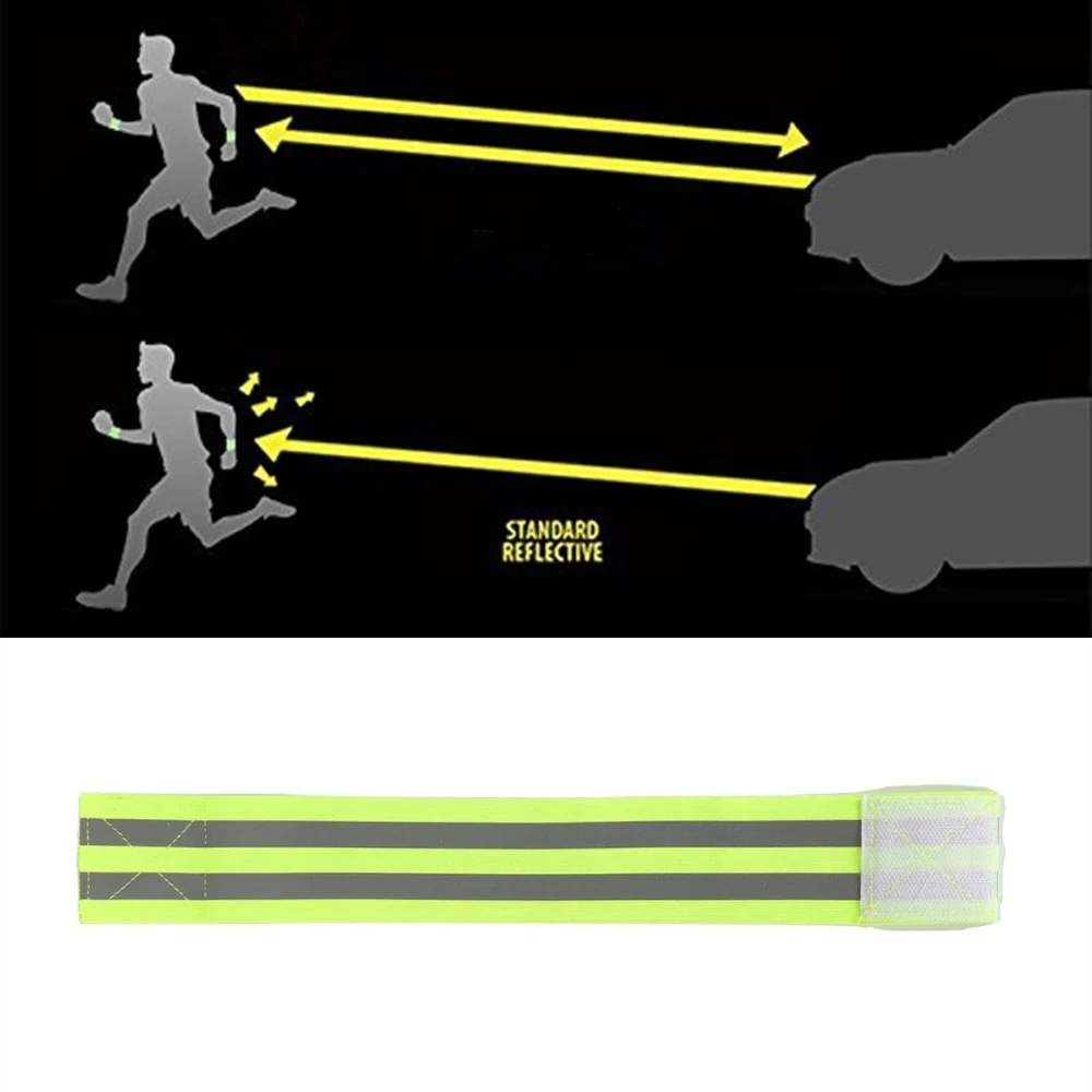 Reflective Straps Elastic Armband Wristband Ankle for Night Sports