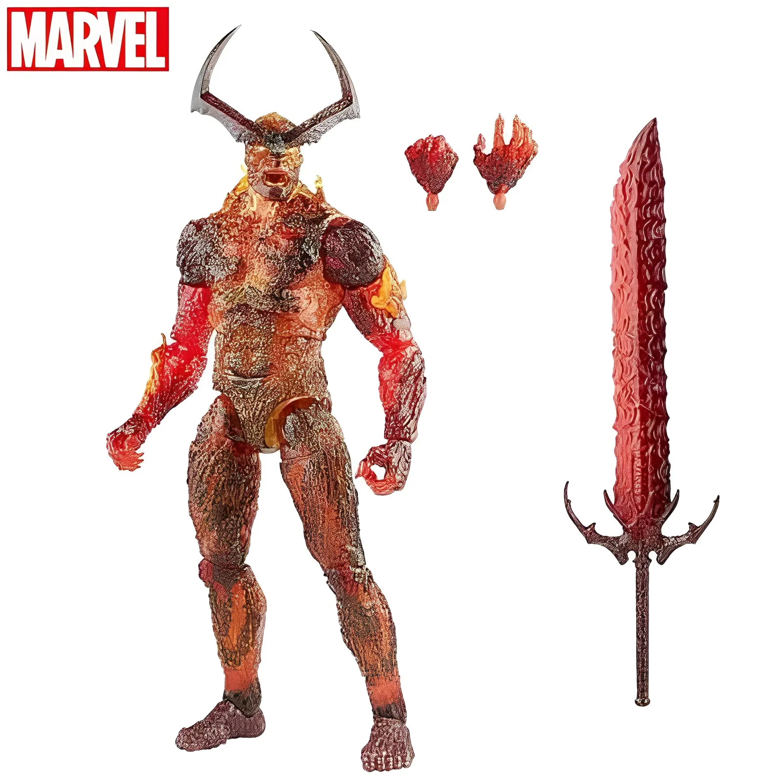 thumbnail image 1 of Figura de acción de Marvel Legends Series Infinity Saga Thor Ragnarok Surtur, modelo de juguete de 13 pulgadas, regalo de cumpleaños, 1 of 5