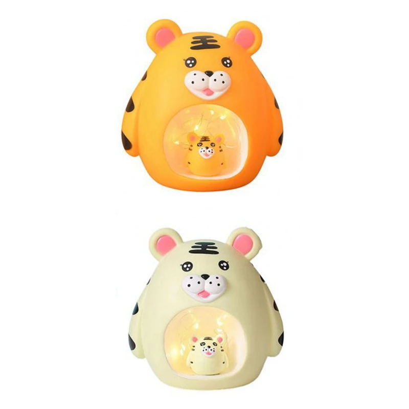 

Копилка в форме мультяшного тигра, ночник, искусственное украшение, большая емкость, экономия денег, коробка для хранения монет для детей, подарок на день рождения