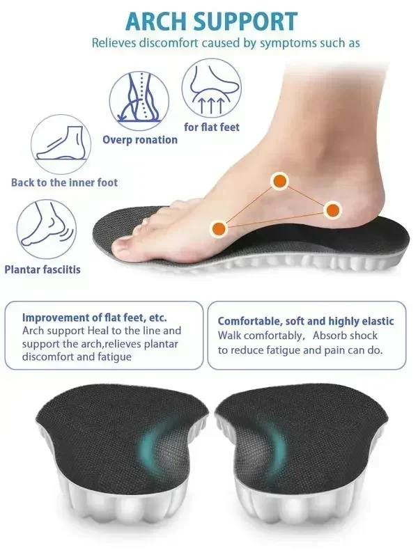 Memory Foam Acupressure Sweat-Absorbent Air Cloud Cushion Insoles
