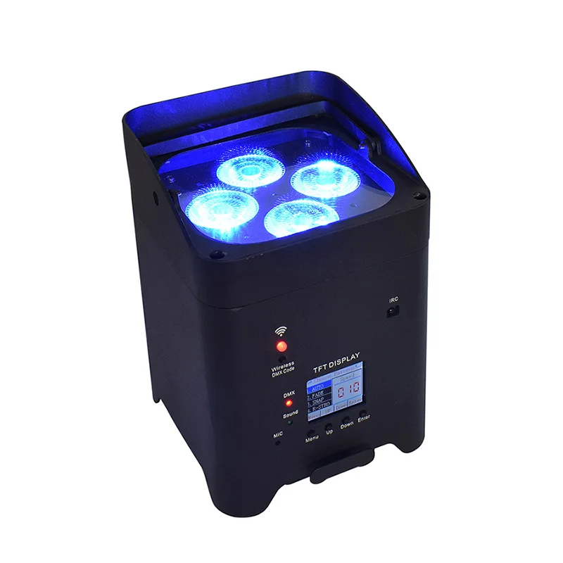 

20x 2023 MiNi Aluminum Alloy Led 4x15W RGBWA+UV 6-IN-1 Colors Wireless Battery Cell Phone Control Indoor Par Light Factory Price