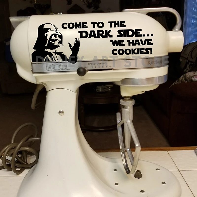 Space Wars Sci Fi Vinyl Sticker For KitchenAid Mixer Decor, We