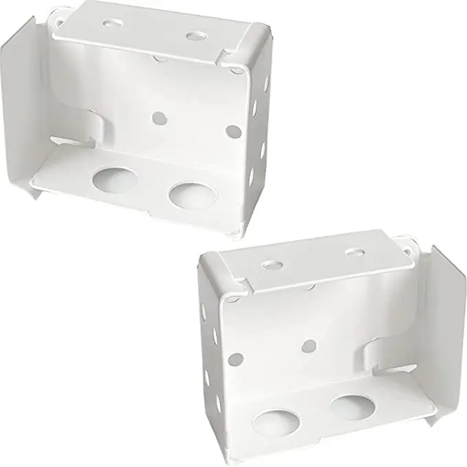2pcs Box Mounting Bracket for Low Profile Blinds 2inch White Color Window Blinds Headrail Holder