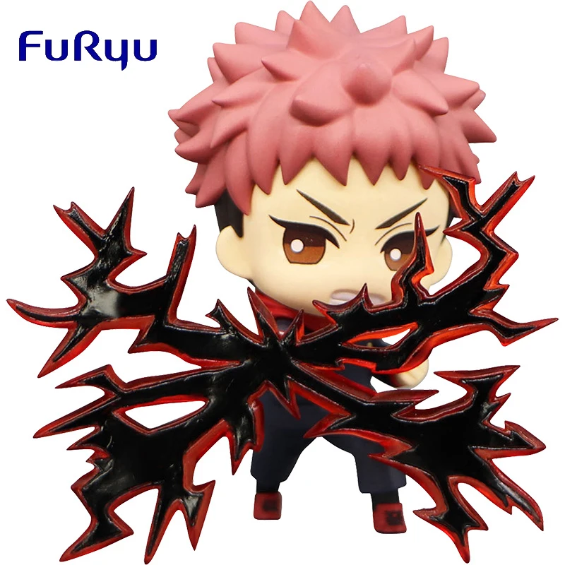 

Аниме Оригинальная фигурка FuRyu juютсу Kaisen Itadori Yuji Мини Q версия 7 см ПВХ фигурка модель игрушки для мальчиков подарок
