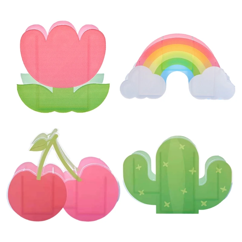 Rainbow Cactus Shape Acrylic Pen Holder Cute Multi Compartments Pencil Box Kids Desktop Stationery Organizer Decoration 2