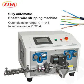 Automatic Computer cable Cutting and stripping Machine Sheathed Wire Cutting And Stripper Machine English Version
