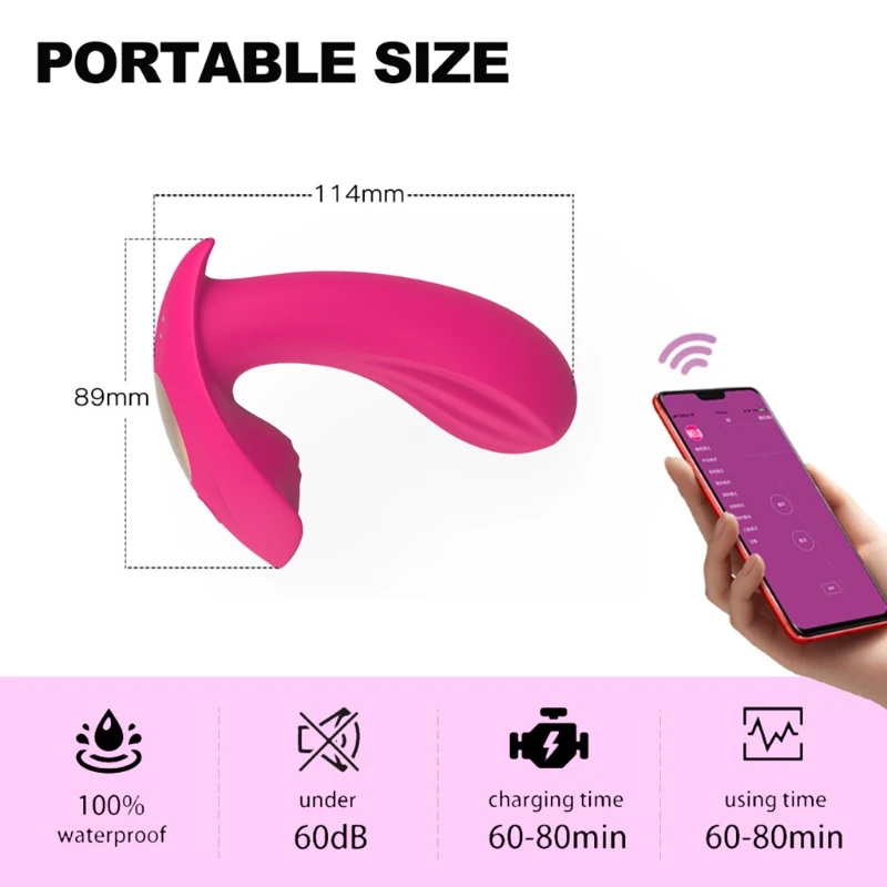 

for butterfly Vibrator with Bluetooth-compatible App Wearable Vibrators for G-sp E74F