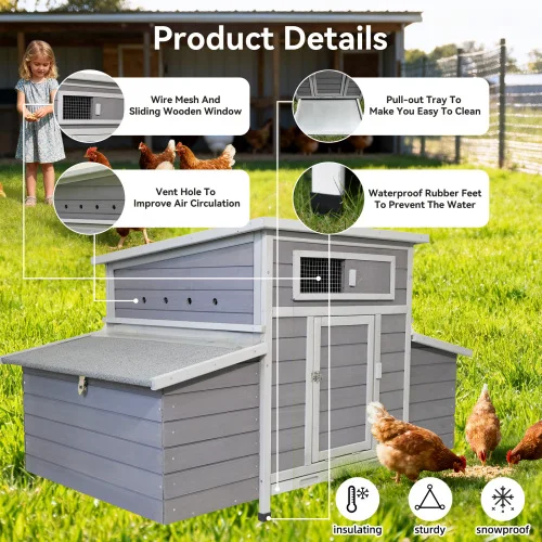 Large Wooden Chicken Coop 4