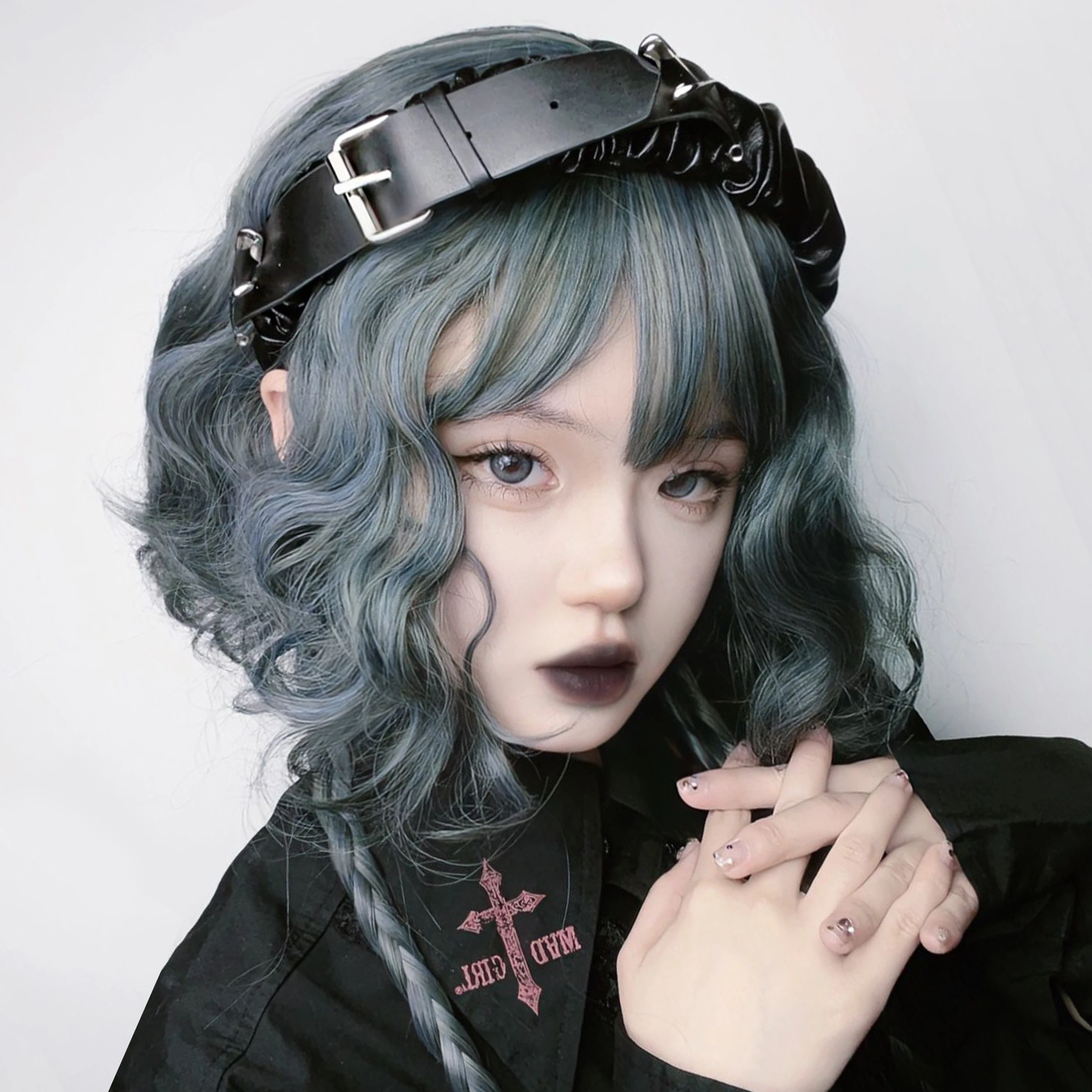 

Handmade Women Girls Punk Rivet Chain headband Y2K Hair bands Headdress Gothic Lolita cosplay Hair hoop Hop hip hair accessories