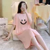 Summer Ladies Maternity New Short-Sleeved Nightgown Female Summer Pajamas Maternity Casual Large Size Loose Nightgown Homewear 2