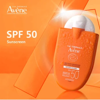 Avene Sunscreen SPF50+ 30ml Refreshing High Power Sun Protection Gentle Sooth Skin Waterproof Sweat Resistant Portable Sunscreen
