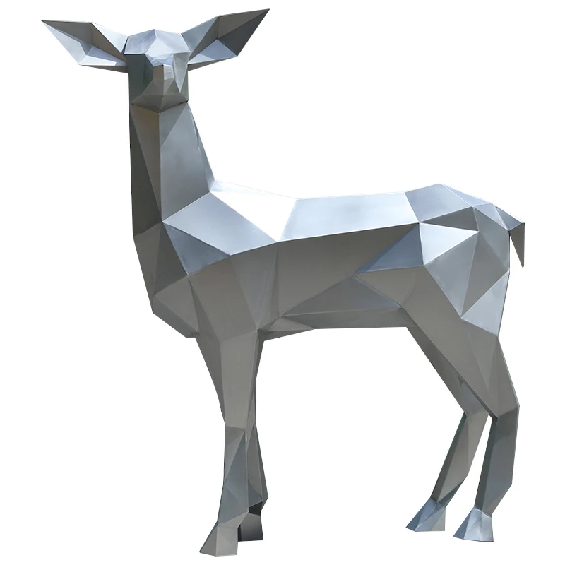 

Lucky Deer Animal Sculptured Ornaments Sales Office Lawn Courtyard Hotel Outdoor Installation Art Landscape