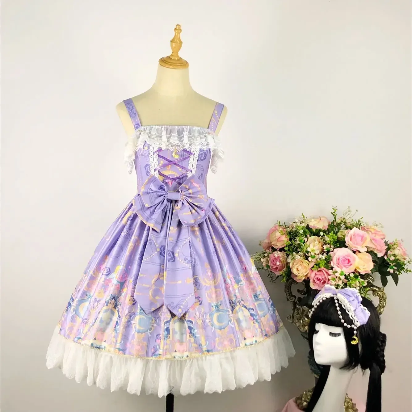 The Guardian Angel ~ Sweet Printed Lolita JSK Dress Midi Party Dress
