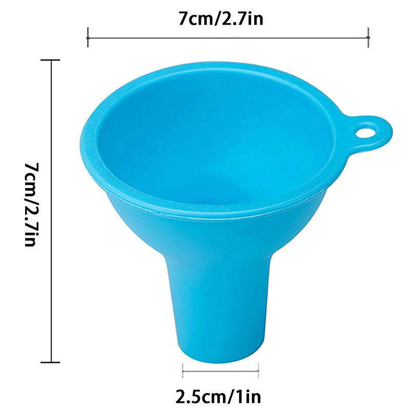 Household Large Diameter Silicone Wide Mouth Funnel Subpackage Oil Milk Powder Beans Kitchen Tool