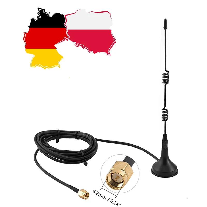 Double Circle Small Sucker Antenna 433MHZ Wireless Enhanced Signal Charging Station Receiving Antenna