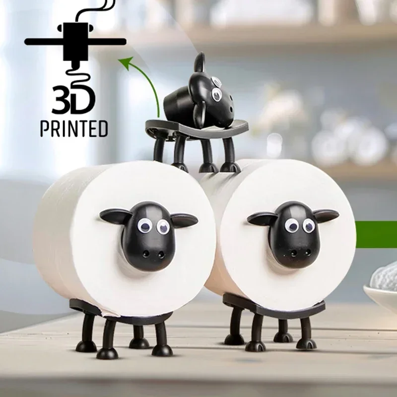 Toilet paper rack toilet paper holder toilet roll holder 1/3PCS sheep toilet roll holder funny toilet paper holder free standing bathroom set black sheep roll rack cute bathroom decor
