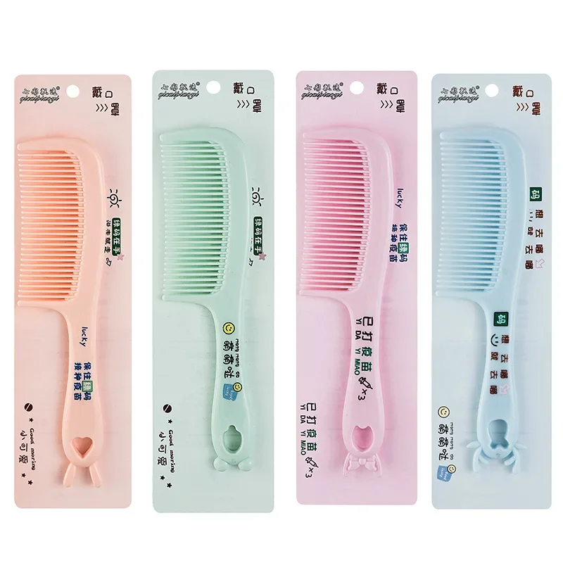 Hair Brush Comb Cute Cartoon Bow Bunny Ears Portable Handle Mini Small for Women Girl Children Bath Health Care Tools