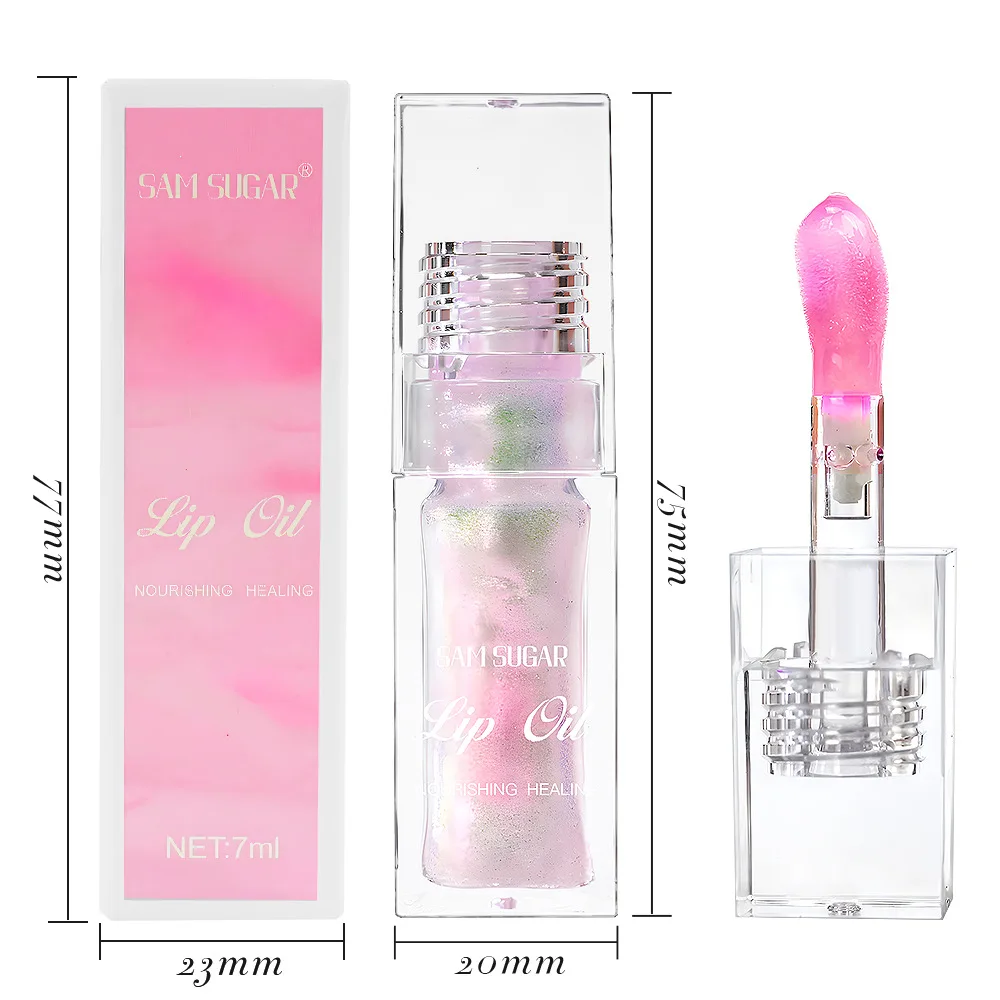 Lip oil Lip makeup warm change lip oil shiny pearl long-lasting moisturizing color changing lip glaze gloss