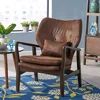 Christopher Knight Home Haddie Mid Century Modern Fabric Club Chair, Brown and Dark Espresso, 31.25D x 26.25W x 32.75H Inch 2