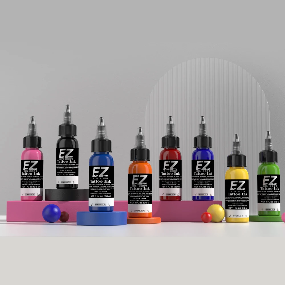 Tattoo Supplies Tattoo Kit EZ Tattoo INK 25 Colors 7ml/Bottle Tattoo Inks Pigment Kit for 3D Makeup Beauty Skin Body Art