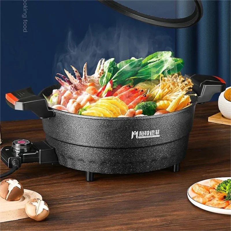Household multifunctional electric fryer, Maifanshi electronic micro pressure integrated hot pot, non stick electric pot 3