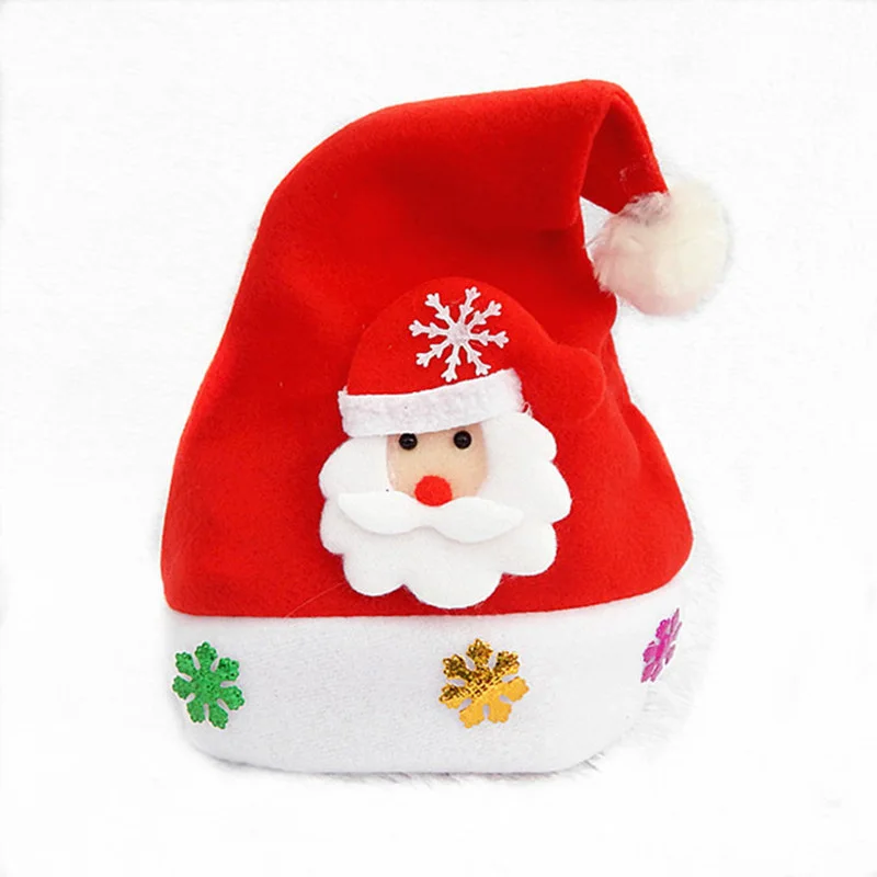 Christmas Hats Kids Adorable Cartoon Santa Elk Snowmen Xmas Caps Christmas New Year Party Ornaments Decoration Gifts
