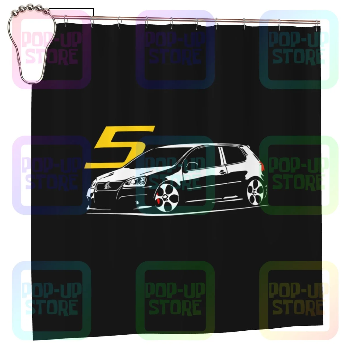 Golf Mk5 Fans Gti Vr6 Turbo Tuning Shower Curtain Bathroom Curtain New No Fading Eco-Friendly