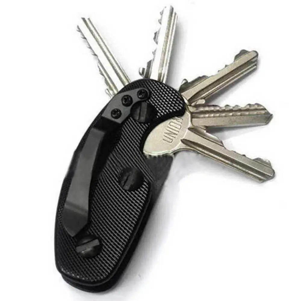 Key Organizer Luxury Car Key Aluminium Holder Clip Case Bag