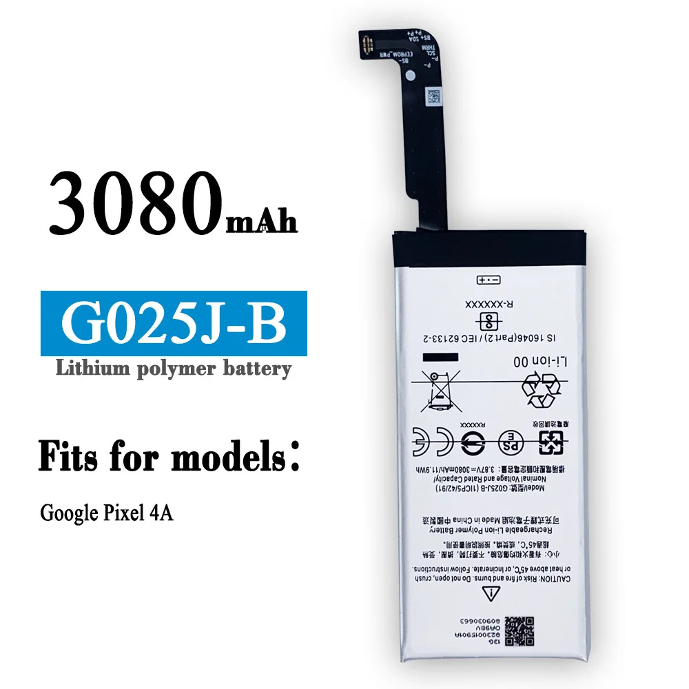 

G025J-B Battery For Google Pixel 4A Replacement Mobile Phone Lithium Internal Batteries 3080mAh Latest + Free Tools