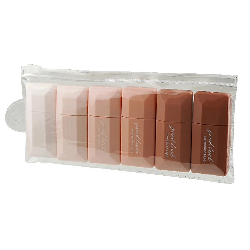 그라디언트 컬러 시리즈 교정 테이프, 한국 창의적인 그라디언트 단색 교정 테이프, 학교 문구, 세트당 6 개