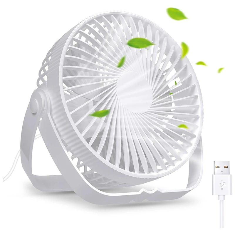 

USB-вентилятор настольный компактный с 3 скоростями, 360 °