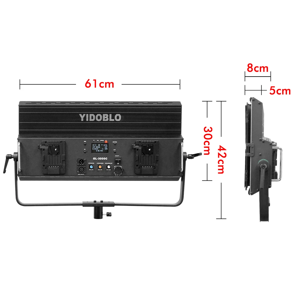 RGB 비디오 조명 GL3000C RGB 사진 스튜디오 조명 2800K-9990K Led 조명 300W 스트리밍 램프 삼각대와 무음 모델
