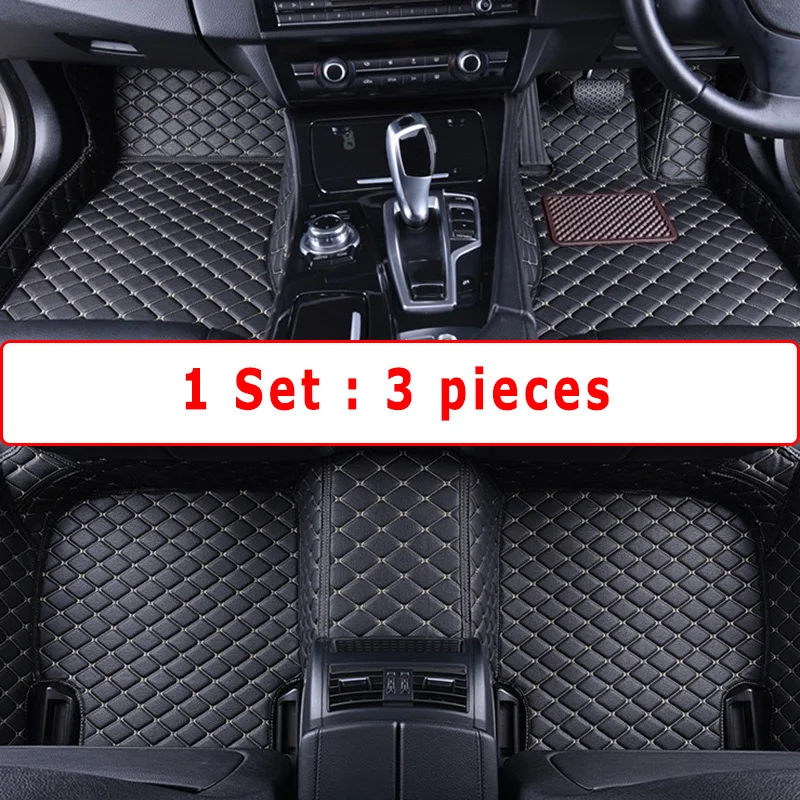 CLIM ART Honeycomb Custom Fit Floor Mats for Toyota Camry 2015-2017, 1st ＆ 2nd Row, Car Mats Floor Liner, All-Weather, Car Accessories for Man ＆ Wom - 5