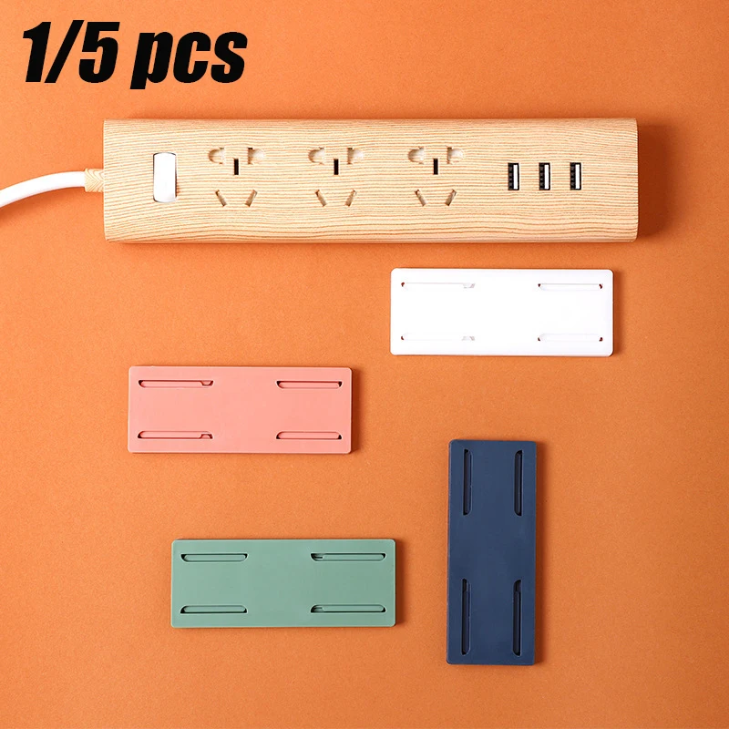 

Wall Mounted Socket Fixer Holder Socket Holder Powerful Sticker Self-Adhesive Punch-free Plug Fixer Cable Wire Organizer Racks