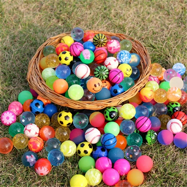 20pcs Small Jumping Rubber Ball Anti Stress Bouncing Balls Kids Water Play Bath Toys Outdoor Games Educational Toy for Children 1