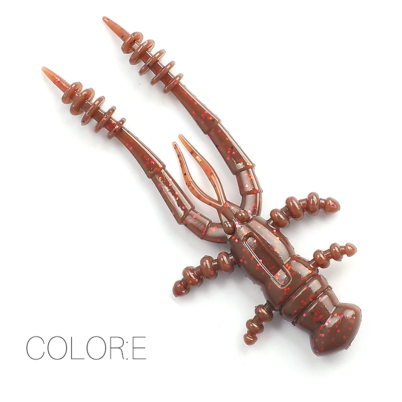 Supercontinent Soft Lure Fishing Bait with Shrimp Scent and Salt, 72mm/47mm Lobster Design