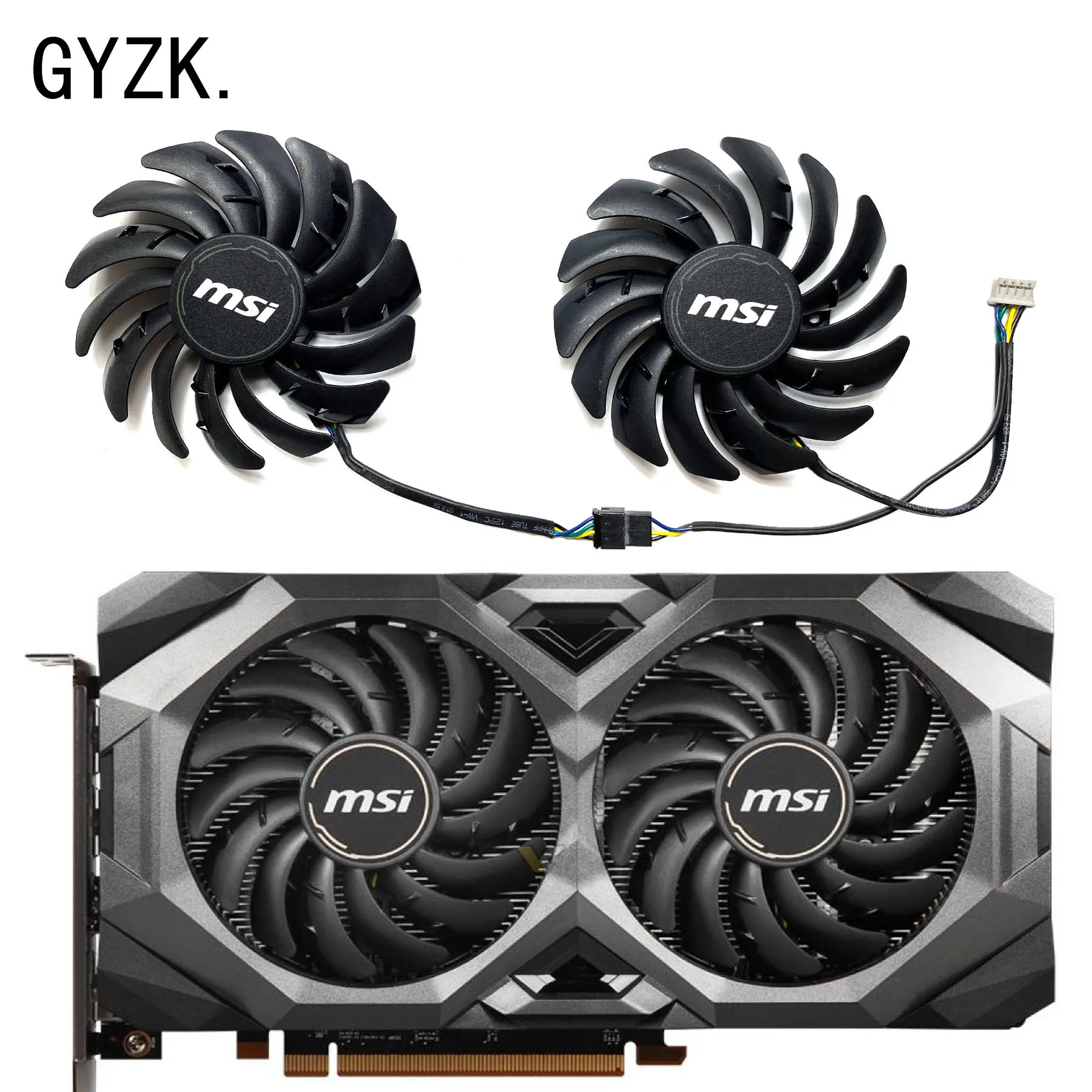 MSI Radeon RX5600XT 5700 5700XT 용 메카 그래픽 카드 교체 팬, 6GB MECH OC V2, PLD09210S12HH, 신제품