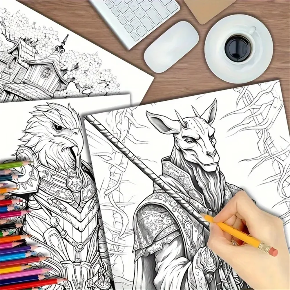1pc Art Coloring Book 22 Page Coloring Books Gift For Birthday Party Relieve Stress Kill Time Graffiti Painting Drawing Art Book 3