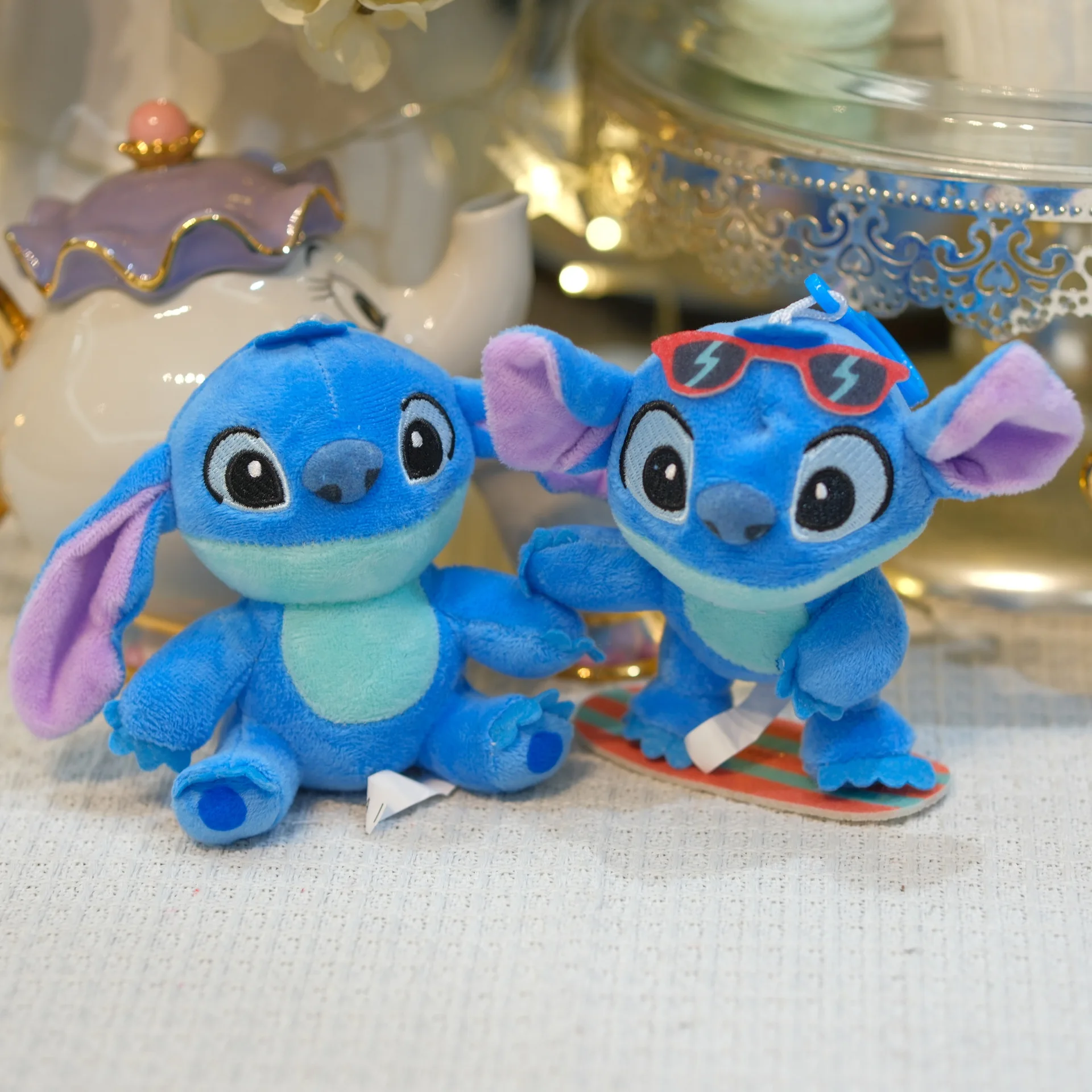 Wholesale 24pcs/lot 4inch hot new styles anime Lilo Stitch Plush keryring Stuffed doll toy keychain gifts 5